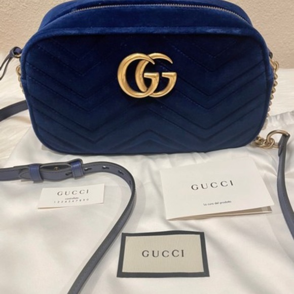 GG Camera Marmont Cobalt blue cross body bag - Picture 4 of 13